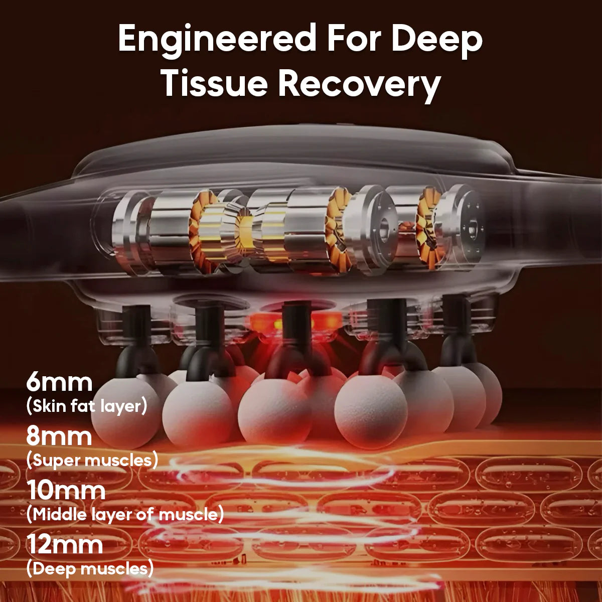 Deep Relief™ 16-Head Muscle Massage Gun